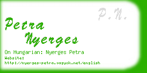 petra nyerges business card